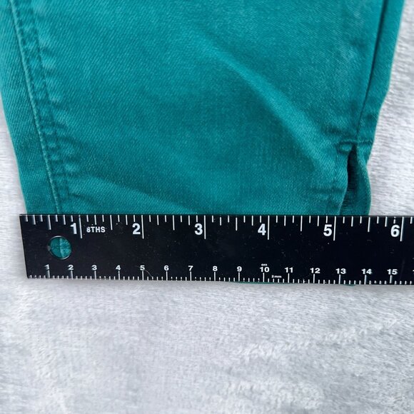 Old Navy Rockstar Super Skinny Jeans Ankle Slit Mid Rise Womens Aqua Blue Size 8 - Picture 11 of 13